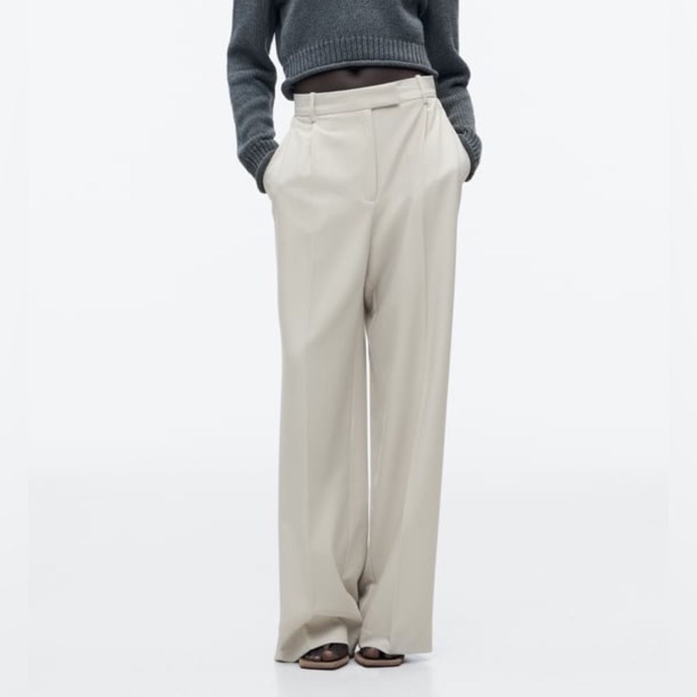Zara White Trouser Pants